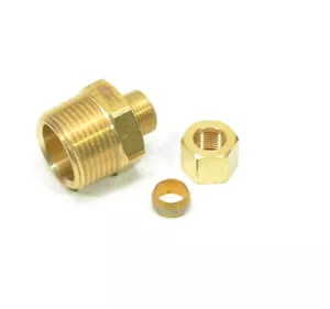 3/8 OD Compression Tube to 3/4 Male Npt Adapter Fitting Connector Water Oil Gas - Picture 1 of 7