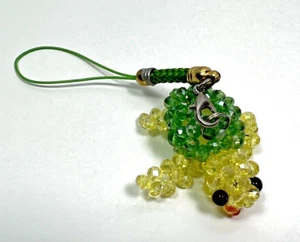 Turtle Cell Phone Charm Strap Beaded Dangle Sparkle Hanging Decor - Picture 1 of 8