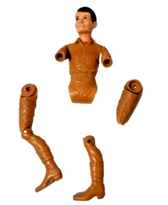 VTG Marx JAMIE WEST COWBOY FIGURE PARTS BODYTORSO HEAD ARM LEG Johnny West - Picture 1 of 3