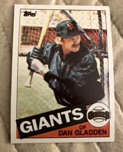1985 Topps San Francisco Giants Baseball Card #386 Dan Gladden Rookie - Picture 1 of 2