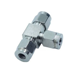 Stainless 304 Compression Tube Fitting Union Tee Connector 1/4" Tube OD - Picture 1 of 2