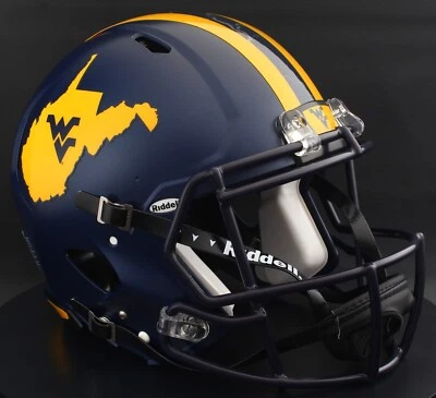 WEST VIRGINIA MOUNTAINEERS NCAA Riddell Speed Full Size REPLICA Football Helmet - Image 1 of 4