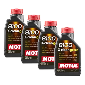 4 LITRI OLIO MOTORE MOTUL 8100 X-CLEAN GEN2 5W40 ACEA C3 100% SINTETICO BMW LL04 - Foto 1 di 3