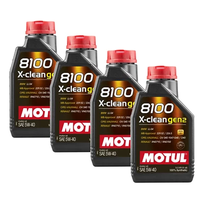 4 Litros Aceite Motor MOTUL 8100 X-Clean GEN2 5W40 Acea C3 100% Óptica BMW LL04 - Imagen 1 de 3