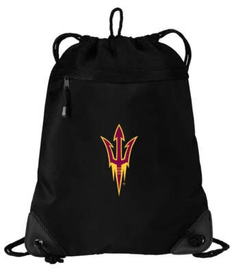 ASU Drawstring Backpack Arizona State University Cinch Pack - Mesh & Microfiber - Image 1 of 4