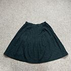 Requirements Vintage Plaid Pleated Skirt Womens 8 Made In Usa Side Zip Short