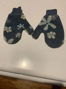 Corky & Company Floral Soft Blue Mittens Girls Toddler Outerwear 7/8 & UP XL - Picture 1 of 8