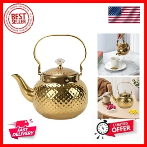 Hammered Tea Kettle, Stainless Steel Tea/Coffee Pot Loose Leaf Teapot for Tea... - Picture 1 of 8