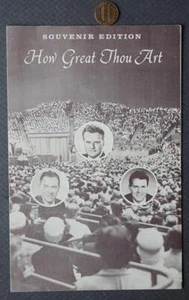 1955 Billy Graham New York Yankee Stadium Crusade How Great Thou Art Souvenir--- - Picture 1 of 1