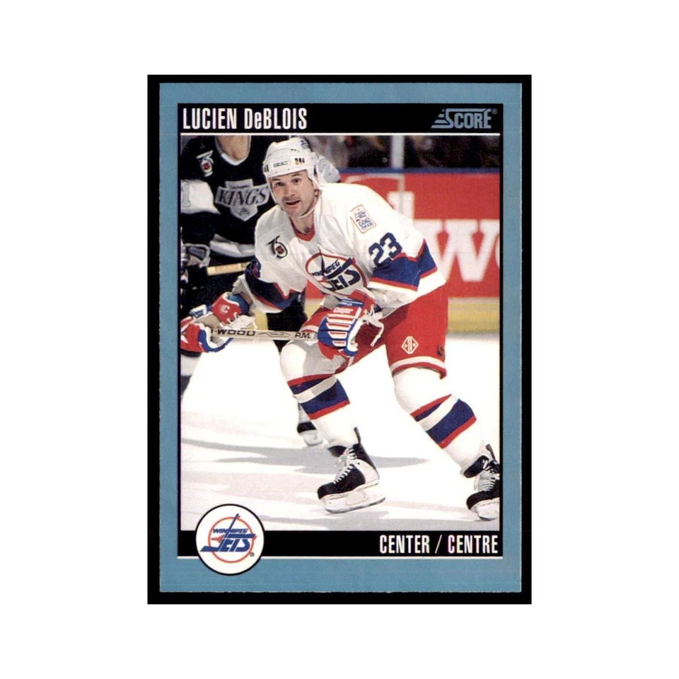 1992 Score Canadian Lucien Deblois Winnipeg Jets #371 - Image 1 of 3