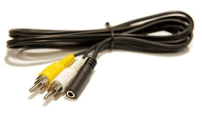 6ft. 3.5mm 1/8" Stereo TRS Female to 2 x Male RCA Breakout Adapter Cable - Image 1 of 3