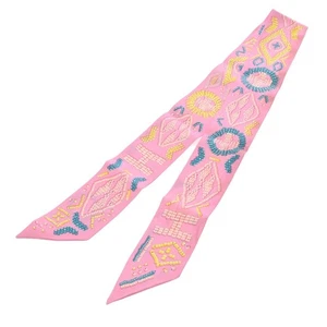 Bufanda HERMES Twilly Kelly EN PERLES Multicolor Para Mujer 100% Seda Rango AB Usada - Imagen 1 de 10