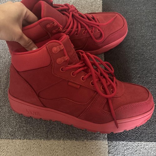 Vans Uomo 9.5US Rosso Taglio Alto m13_0714
