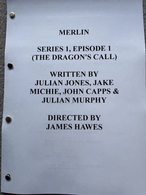 Merlin Series 1, Episode 1 (Pilot) Script. Colin Morgan, Bradley James. - Image 1 of 2