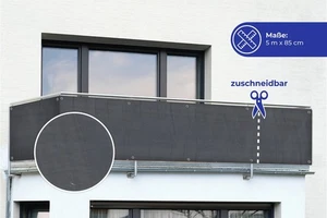 Maximex Balkon-Sichtschutz Mod. Anthrazit UNI, UV-beständiger Balkonbespannung - Bild 1 von 6