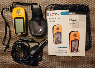 GARMIN ETREX 12 CHANNEL GPS BUNDLE -  UNIT WITH CARRY CASE, CORD, AND MANUALS - Image 1 of 4