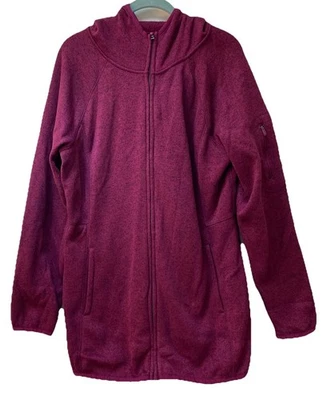 Suéter para mujer Tek Gear talla L fucsia cremallera completa sudadera con capucha chaqueta forrada de lana Foto 1 de 4