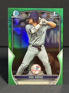 Bowman Draft 2023 Roc Riggio 1st Bowman True Green /99 BDC-30 Yankees Prospect - Picture 1 of 2