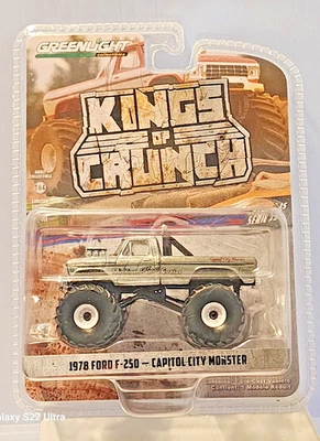 GREENLIGHT RAW CHASE KING OF CRUNCH 1978 FORD F-250 CAPITOL CITY MONSTER TRUCK - Imagem 1 de 2