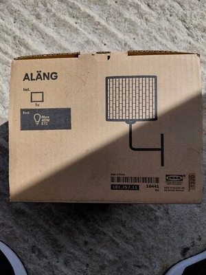 Nueva lámpara de pared con pantalla tejida blanca IKEA Alang base plateada 16746 Foto 1 de 4