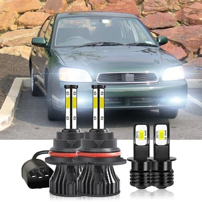 For Subaru Legacy 2000-2004 9007+H3 LED Headlight Hi/Low +Fog Light Bulbs 6000K - Image 1 of 4