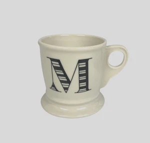 Anthropologie Monogram Initial Letter "M" Coffee Mug Cup 16 fl oz - Picture 1 of 6