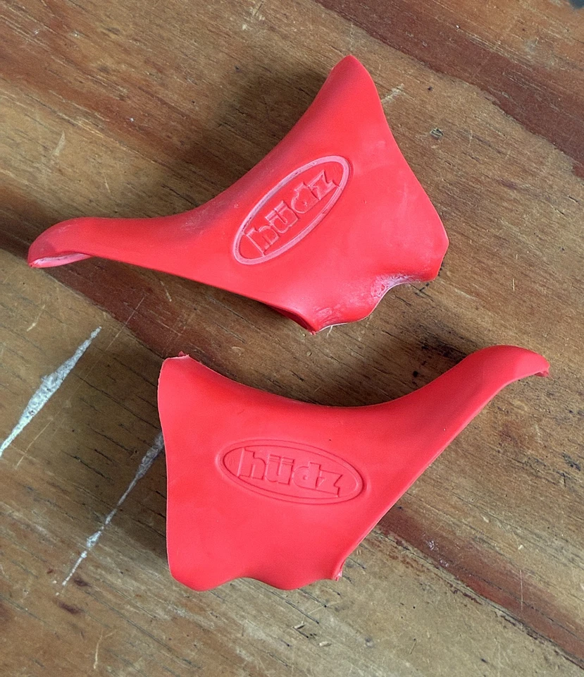 Novo Hudz Dura Ace 7800 10sp capuzes de alavanca de freio Roubaix vermelho DA7800 macio feito nos EUA - Imagem 1 de 4