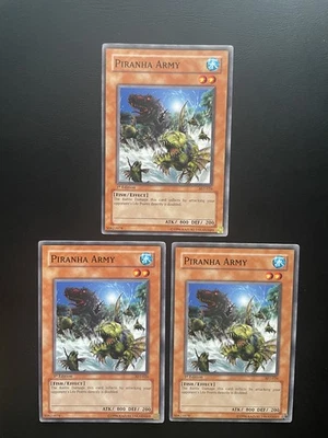 Yugioh Piranha Army AST-026 1st Edition Common LP/MP X3 - Image 1 of 2