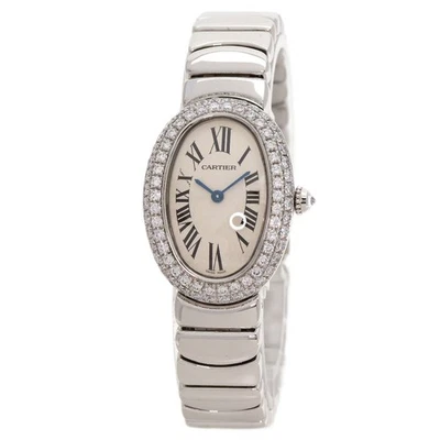 CARTIER Baignoire DiamondBezel Watches WB5097W2 K18 White Gold/K18 White Gol... - Image 1 of 4