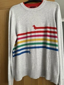 JOULES Mariella Jumper Grey Size 16 Sausage Dog Sweater - Picture 1 of 7
