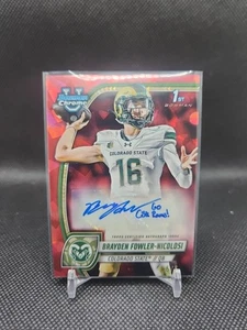 Bowman 2024 cromo u zafiro - Brayden Fowler-Nicolosi automático/5 - refractor rojo - Imagen 1 de 1