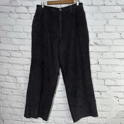 Vintage Diss Jeans Jumbo Cord Trousers Corduroy Pants 32x29 Black Baggy 90s Rare - Image 1 of 4