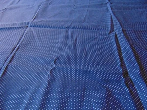 Navy Blue & Tiny White Polka Dot Cotton Fabric  Sewing 44 x 45 ( 1.22 yd) NEW - Picture 1 of 3
