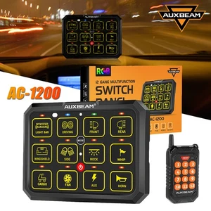 AUXBEAM 12 Gang RGB Switch Panel Relay System Remote Control For Chevy Pickup - Picture 1 of 12