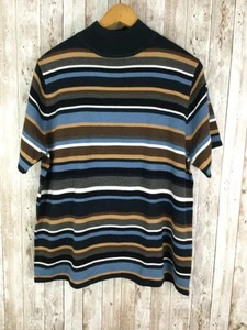VTG 90's Sag Harbor Mock Neck Retro Short Sleeve Sweater Size XL Street NICE - Picture 1 of 5