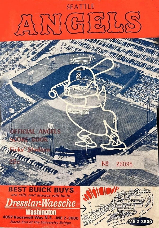 SEATTLE RAINIERS 1966 DRESSLAR WAESCHE BUICK  ADVERTISING  5x7 GLOSSY  REPRINT - Image 1 of 1