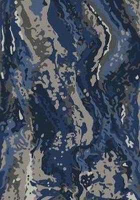 Tapete de área floral ondulado 8x10 Rizzy Rugs azul desbotado sombreado MO867A - Aprx 8' x 10' - Imagem 1 de 3