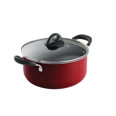 Tramontina Everyday 5 Qt Aluminum Nonstick Covered Dutch Oven – Metallic Red - Image 1 of 4