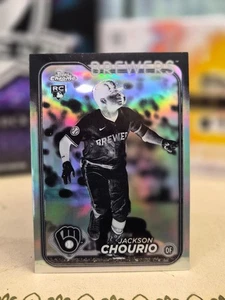 2024 Topps Chrome Update Series - Jackson Chourio #USC18 Negative Refractor (RC) - Picture 1 of 2