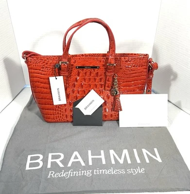 Bolso de hombro Brahmin Mini Asher Croc cocodrilo cuero en relieve $235 Foto 1 de 4