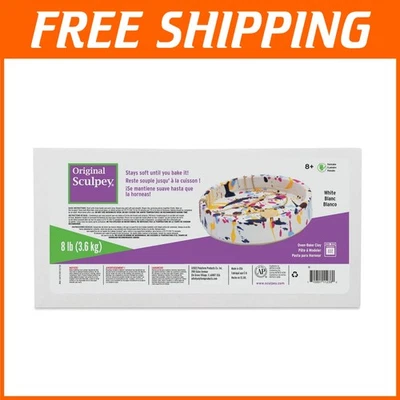 Original White Polymer Clay – 8 lb Oven Bake Clay for DIY and School Projects - Image 1 of 4