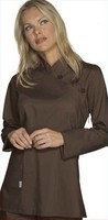 Blusa donna lunga MANUELA RIVA casacca manica corta estiva con bordi in ecopelle