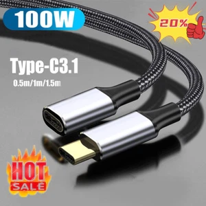 USB-C 3.1 Verlängerung Kabel C-Stecker C-Buchse 1m Type-C Kabel Schne Fast WCK - Bild 1 von 15