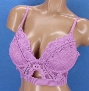 Reggiseno Victoria Secret molto sexy foderato tuffo linea lunga bustier taglia 34C #E2454 - Foto 1 di 6