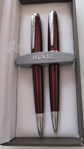 Vintage Rare Red Normandie Bill Blass Pen and 9mm Pencil Set with Silver Accents - Picture 1 of 7