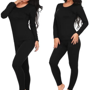 Thermal Underwear Women Long Johns Set Base Layer Ski Winter Warm Top & Bottom - Picture 1 of 19
