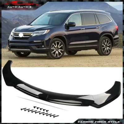For Honda Pilot 2003-2022 Glossy Black Front /Bumper Lip Spoiler Splitter Foto 1 de 4
