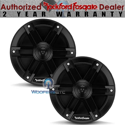 ROCKFORD FOSGATE MO-65B BLACK 6.5" 500W 2-WAY MARINE BOAT SPEAKERS M0-65B NEW
