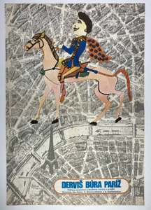 Film Poster Darvish Explodes Paris 1979 Graphic Design 1970s Cinema Large Size - Picture 1 of 9