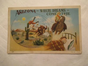 Arizona Postcard Where dreams cme true AZ - Picture 1 of 2